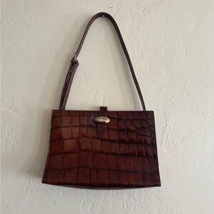 Elegant FURLA Leather Embossed Shoulder bag